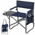 Picnic At Ascot Folding Sports Chair with Table and Organizer - Navy 463-B